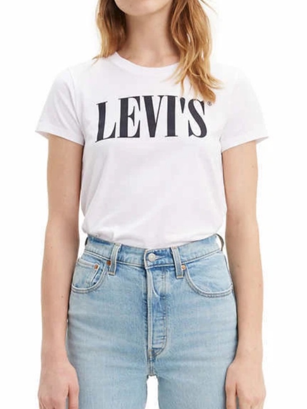 Levi’s Women’s Graphic Logo T-Shirt Black‎ & White Medium